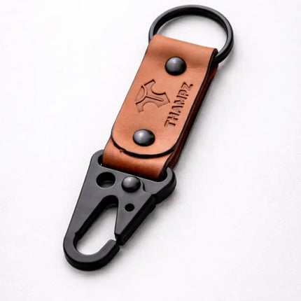 handmade-ranger-leather-hook-keychain-with-carabiner-clip-belt-loop-keychain-for-bike-car-and-travel