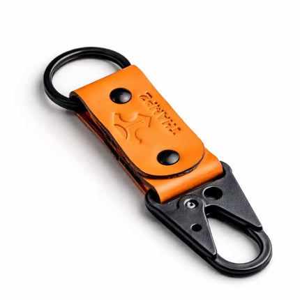 handmade ranger leather hook keychain with carabiner clip belt loop keychain for bike car and travel