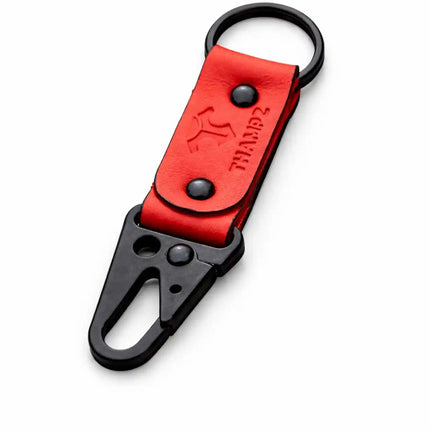 handmade ranger leather hook keychain with carabiner clip belt loop keychain for bike car and travel