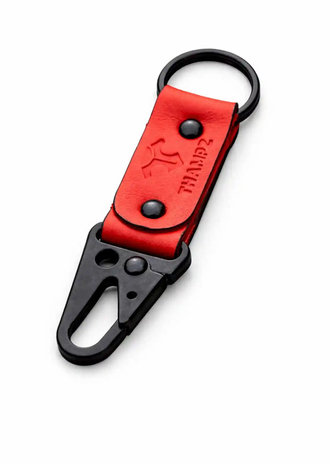 handmade ranger leather hook keychain with carabiner clip belt loop keychain for bike car and travel