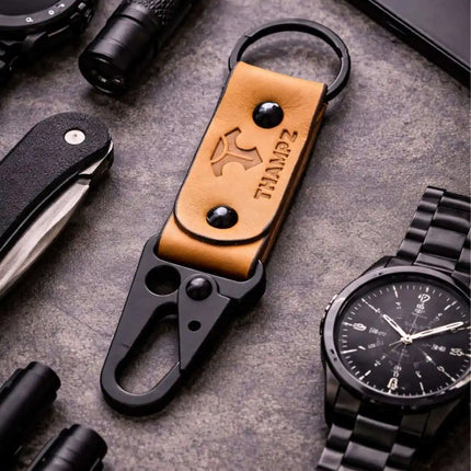 handmade-ranger-leather-hook-keychain-with-carabiner-clip-belt-loop-keychain-for-bike-car-and-travel
