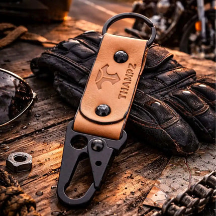 handmade-ranger-leather-hook-keychain-with-carabiner-clip-belt-loop-keychain-for-bike-car-and-travel