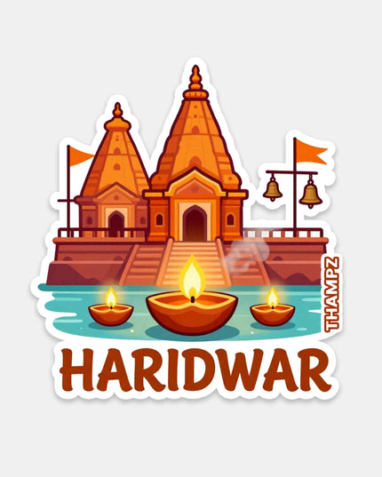 Haridwar Ganga Aarti Travel Sticker