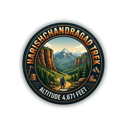Harishchandragad Trek Pin Badge – Maharashtra Hiking Travel Souvenir