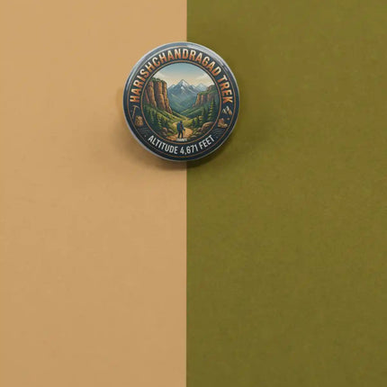 Harishchandragad Trek Pin Badge – Maharashtra Hiking Travel Souvenir
