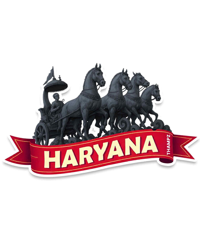 Haryana Heritage Chariot Vinyl Sticker