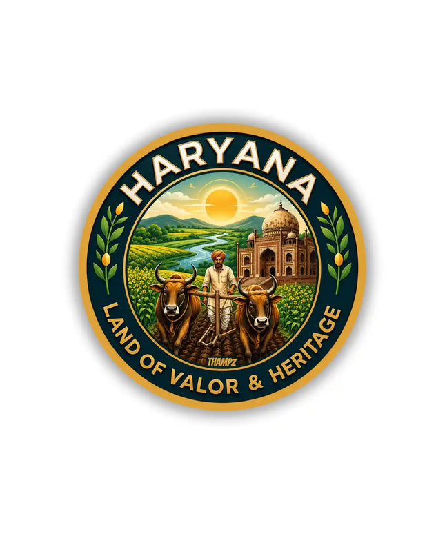 Haryana Heritage & Rural Life Pin Badge – Cultural Travel Souvenir