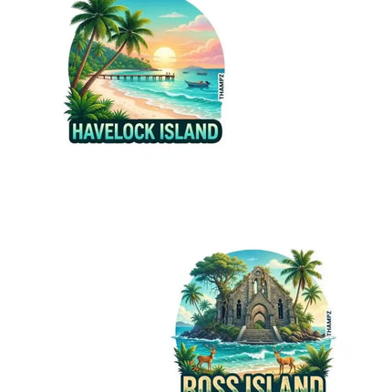 Havelock Island & Ross Island Fridge Magnet – Andaman Travel Souvenir & Collectible