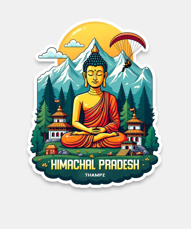 Himachal Pradesh Buddha Monastery Vinyl Sticker