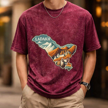 Himalayan Explorer Oversized Unisex Acid Wash T-Shirt