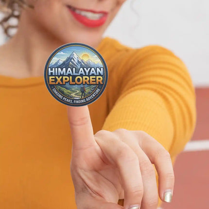Himalayan Explorer Pin Badge – Mountain Adventure Travel Souvenir