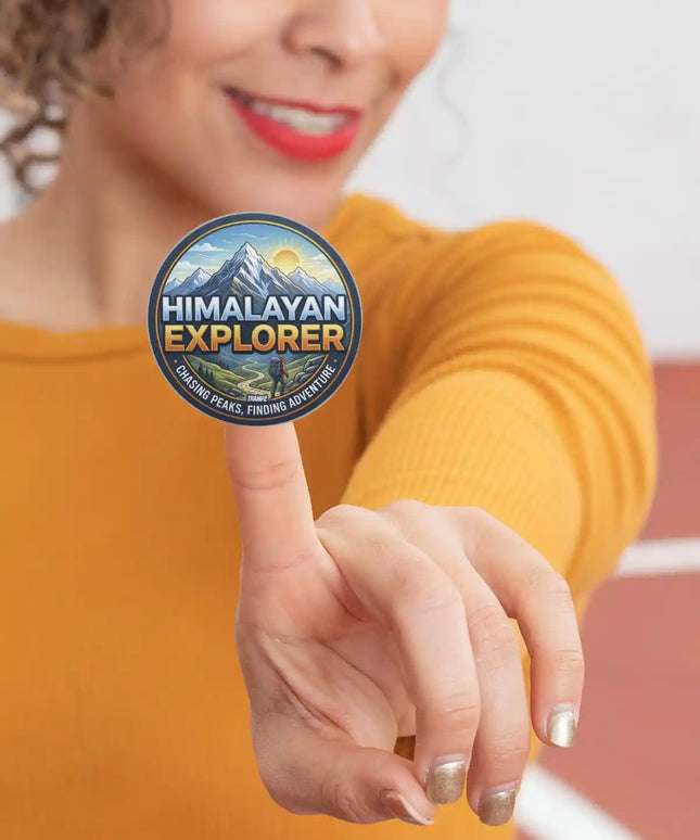 Himalayan Explorer Pin Badge – Mountain Adventure Travel Souvenir