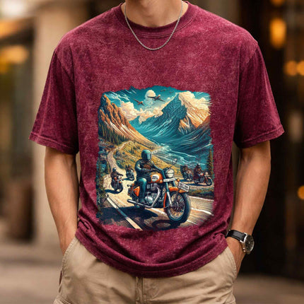 Himalayan Riders Oversized Unisex Acid Wash T-Shirt