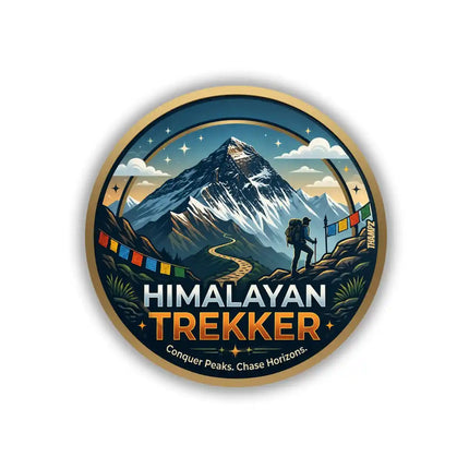Himalayan Trekker Pin Badge – Mountain Hiking Travel Souvenir