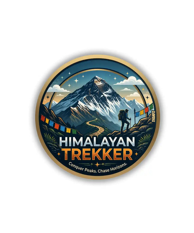 Himalayan Trekker Pin Badge – Mountain Hiking Travel Souvenir