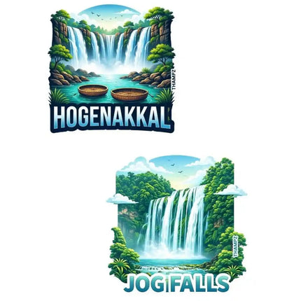 Hogenakkal & Jog Falls Fridge Magnet – Waterfall Travel Souvenir & Collectible