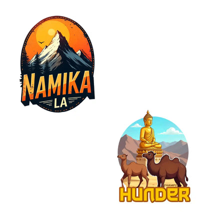 hunter  namika la 3d embossed vinyl stickers combo set of 2 premium die cut travel souvenir