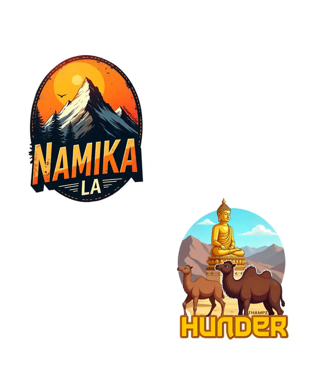 hunter  namika la 3d embossed vinyl stickers combo set of 2 premium die cut travel souvenir