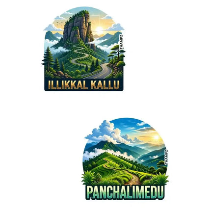 Illikkal Kallu & Panchalimedu Fridge Magnet – Kerala Travel Souvenir & Collectible