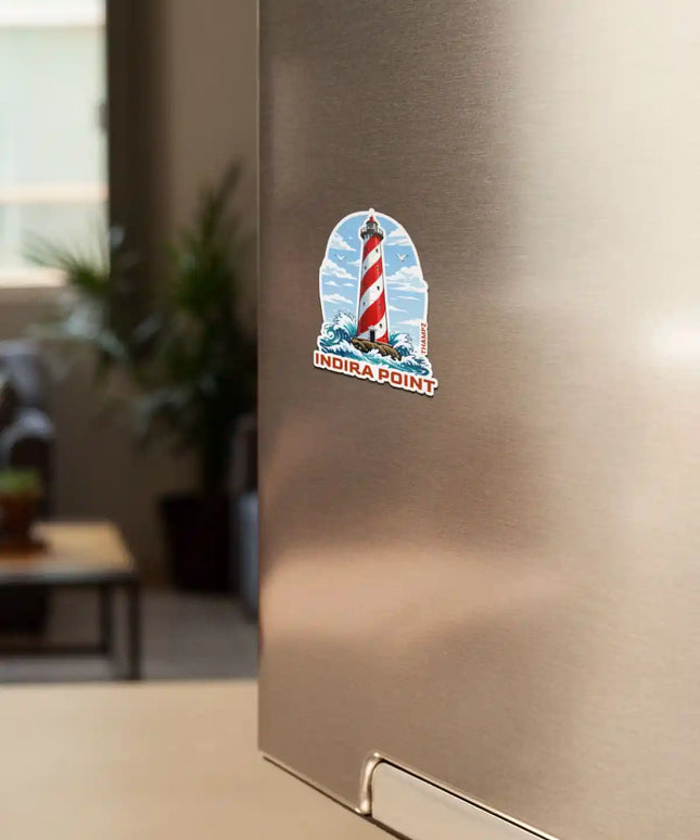 indira point fridge magnet
