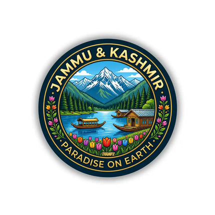 Jammu & Kashmir Paradise Shikara Pin Badge – Scenic Travel Souvenir