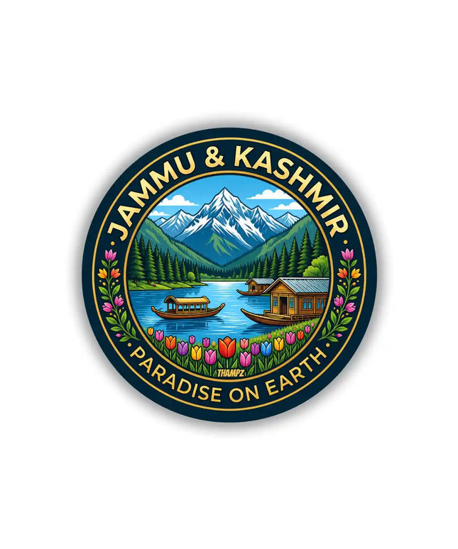 Jammu & Kashmir Paradise Shikara Pin Badge – Scenic Travel Souvenir