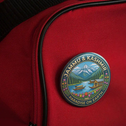 Jammu & Kashmir Paradise Shikara Pin Badge – Scenic Travel Souvenir