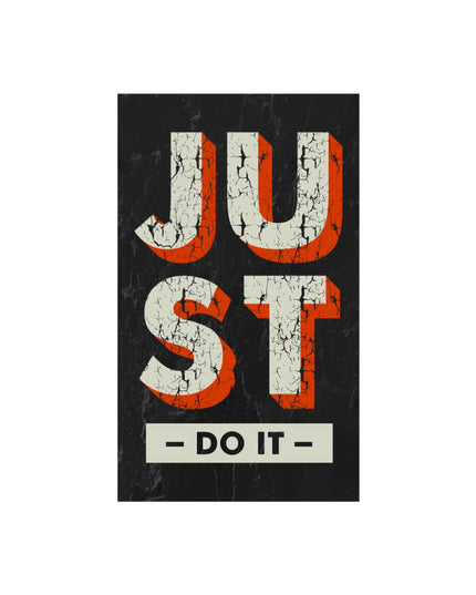Just Do It – Vintage Cracked Texture Motivational Grunge Sticker