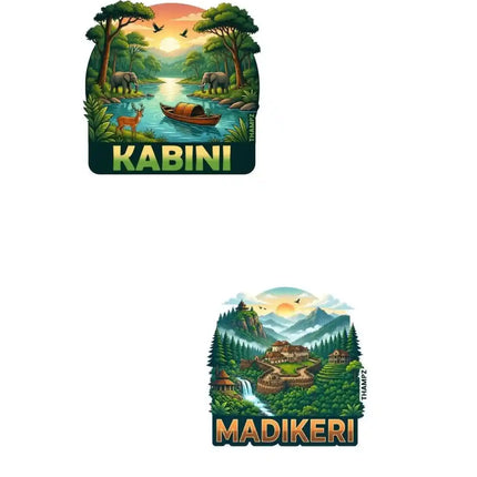 Kabini & Madikeri Fridge Magnet – Karnataka Travel Souvenir & Collectible