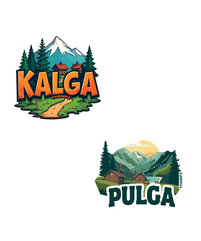 kalga  pulga 3d embossed flexible fridge magnet combo set of 2 05mm premium travel souvenir