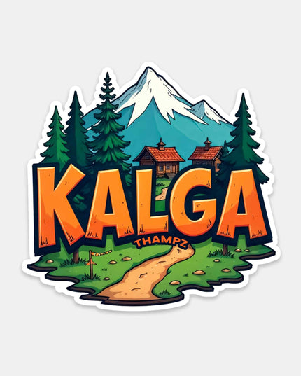 Kalga Village Mountain Escape Vinyl Sticker