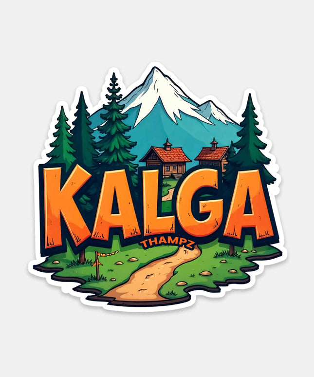 Kalga Village Mountain Escape Vinyl Sticker