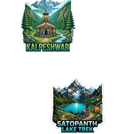 Kalpeshwar & Satopanth Lake Trek Fridge Magnet – Himalayan Travel Souvenir & Collectible