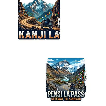 Kanji La & Pensi La Pass Fridge Magnet – Ladakh Travel Souvenir & Collectible