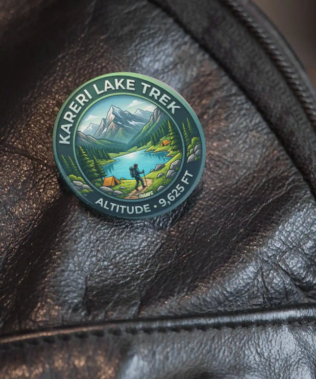 Kareri Lake Trek Himachal Pradesh Adventure Pin Badge – Himalayan Travel Souvenir