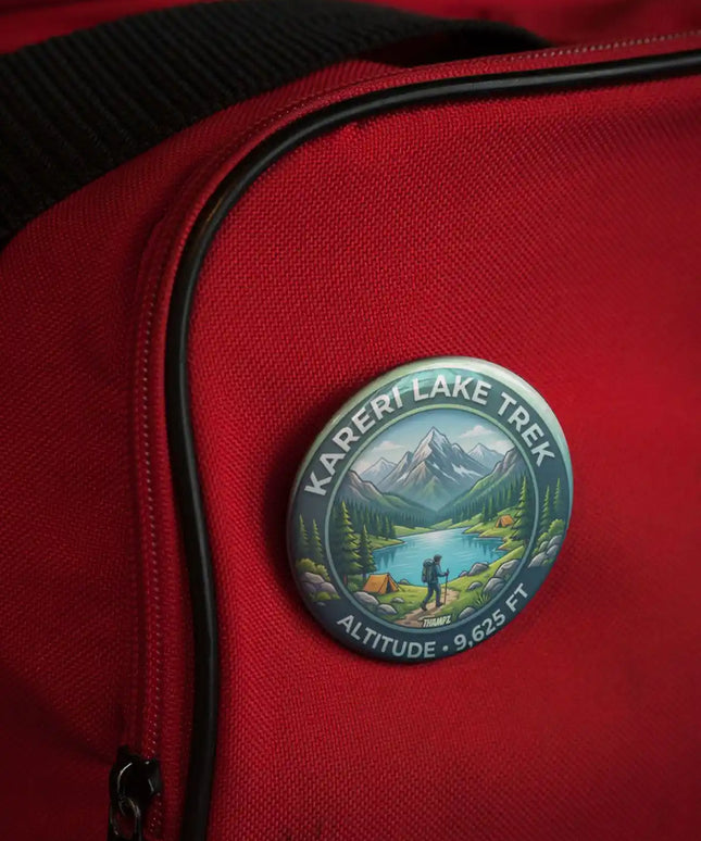 Kareri Lake Trek Himachal Pradesh Adventure Pin Badge – Himalayan Travel Souvenir