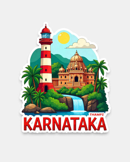Karnataka Heritage Landscape Travel Sticker