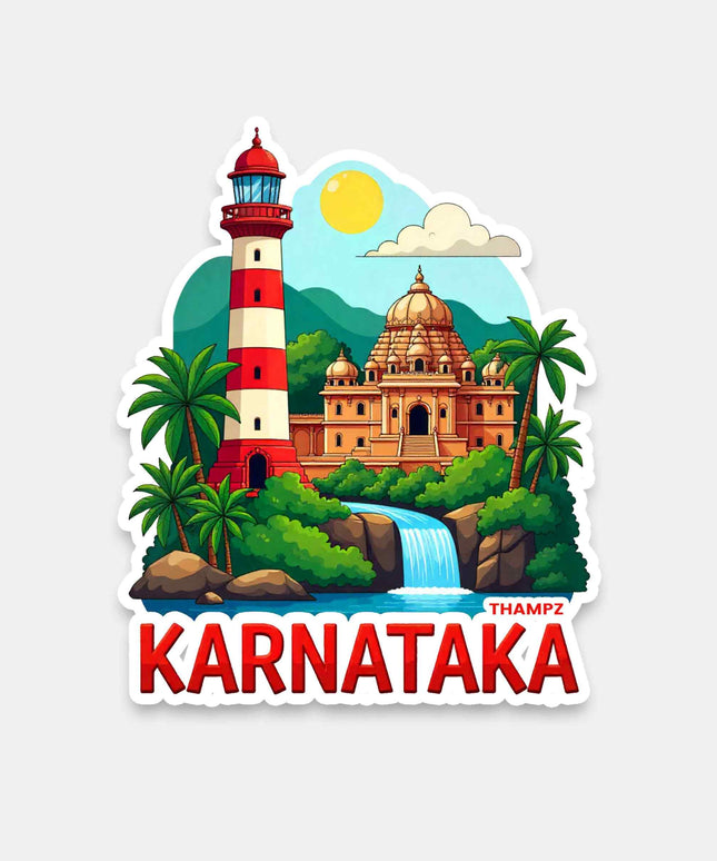 Karnataka Heritage Landscape Travel Sticker