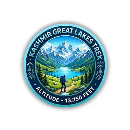 Kashmir Great Lakes Trek Himalayan Pin Badge – 13,750 FT Mountain Adventure Travel Souvenir