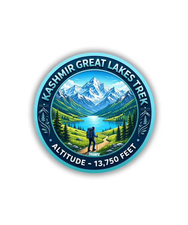 Kashmir Great Lakes Trek Himalayan Pin Badge – 13,750 FT Mountain Adventure Travel Souvenir