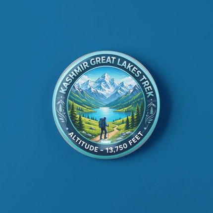 Kashmir Great Lakes Trek Himalayan Pin Badge – 13,750 FT Mountain Adventure Travel Souvenir