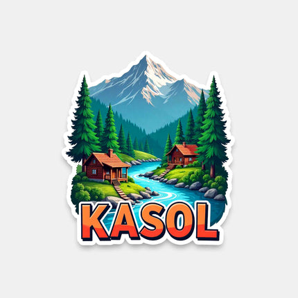 Kasol Himalayan Mountain  River Fridge Magnet