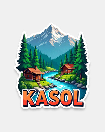 Kasol Riverside Retreat Vinyl Sticker