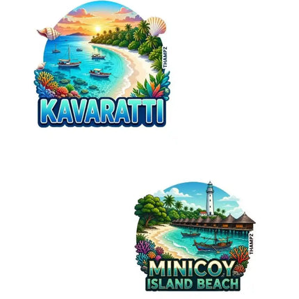 Kavaratti & Minicoy Island Beach Fridge Magnet – Lakshadweep Travel Souvenir & Collectible