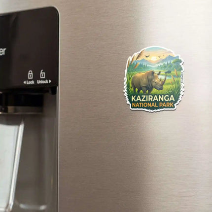 kaziranga fridge magnet