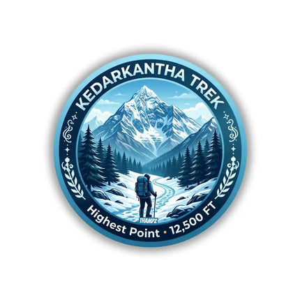 Kedarkantha Trek Uttarakhand Adventure Pin Badge – Himalayan Travel Souvenir