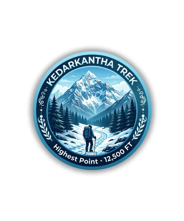Kedarkantha Trek Uttarakhand Adventure Pin Badge – Himalayan Travel Souvenir