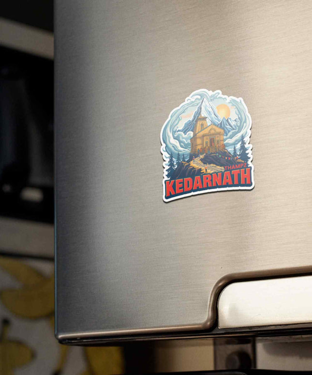 Kedarnath Sacred Himalayan Temple Fridge Magnet