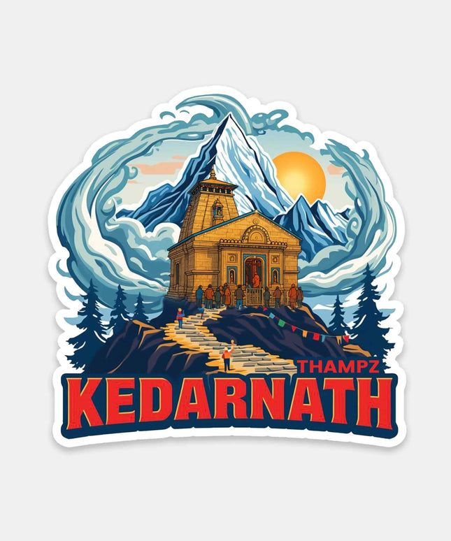 Kedarnath Sacred Himalayan Temple Vinyl Sticker