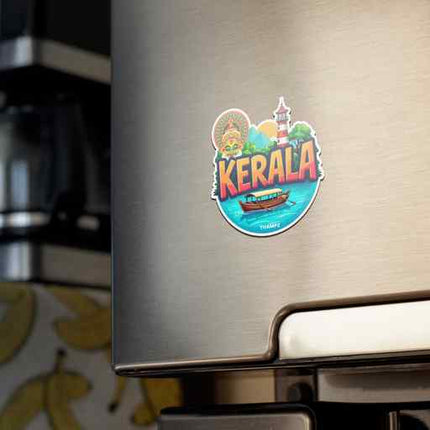 Kerala Backwater & Kathakali Fridge Magnet